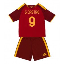 AS Roma Santiago Castro #9 Hemmaställ Barn 2026-27 Korta ärmar (+ Korta byxor)